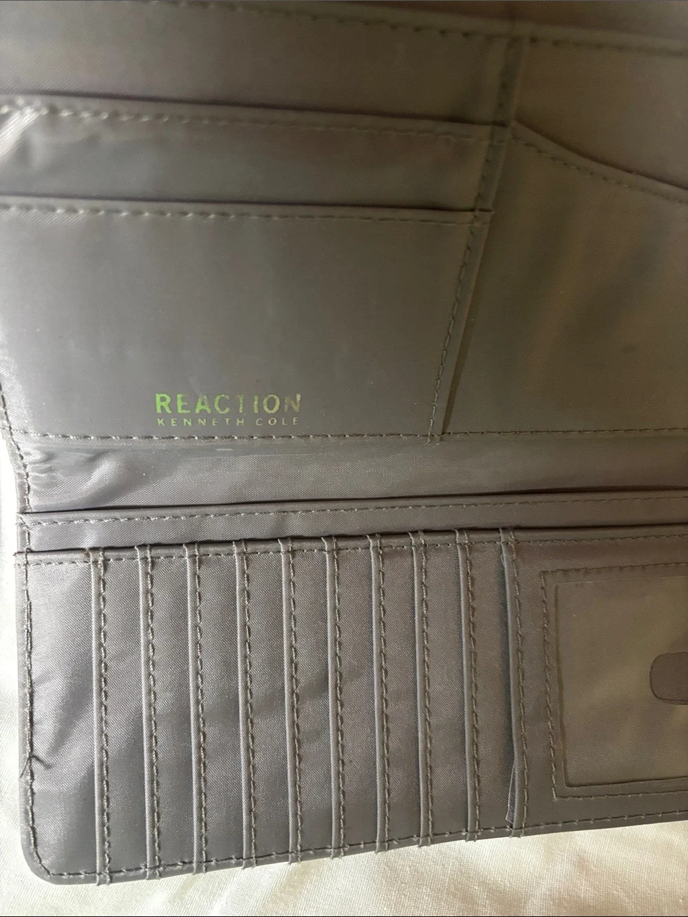 Kenneth Cole Reaction Brown Monogram Continental Wallet with Cognac Flap